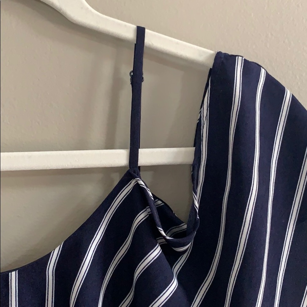 Doe & Rae Off-The-Shoulder Striped Blouse - Picture 2 of 6
